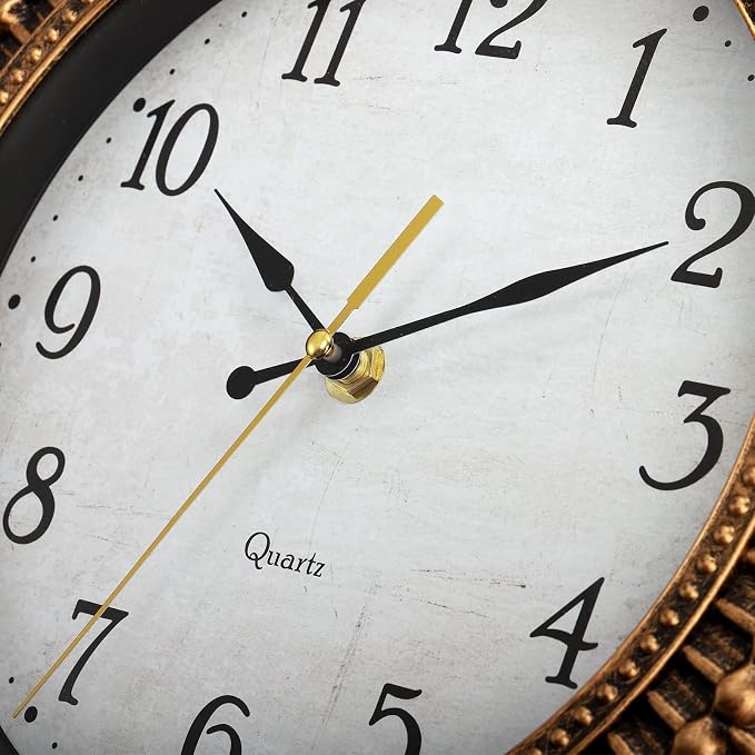 Bekith Wall Clock 12 Inch Silent Non-Ticking Retro Wall Clocks Battery Operated - Image 3
