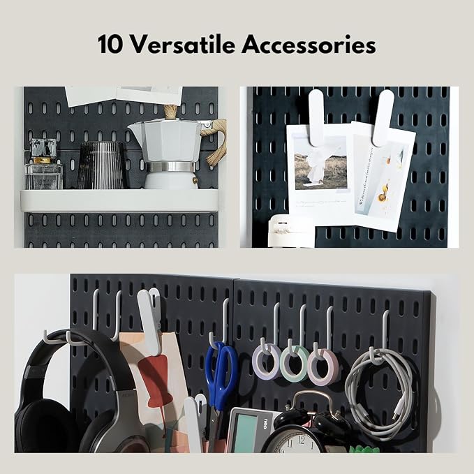 Keepo Peg Board Wall Organizer – Plastic Pegboard Panels, Modular Peg Board - Image 5