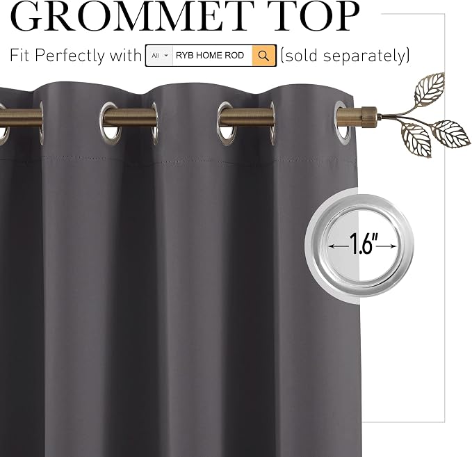 RYB HOME Room Divider Curtains - Image 2