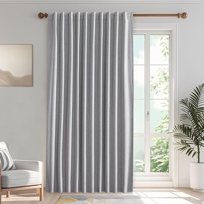 Blackout Curtains Customsize for Bedroom, 100% Black Out Curtains 1 Panel by IGEMAEVE