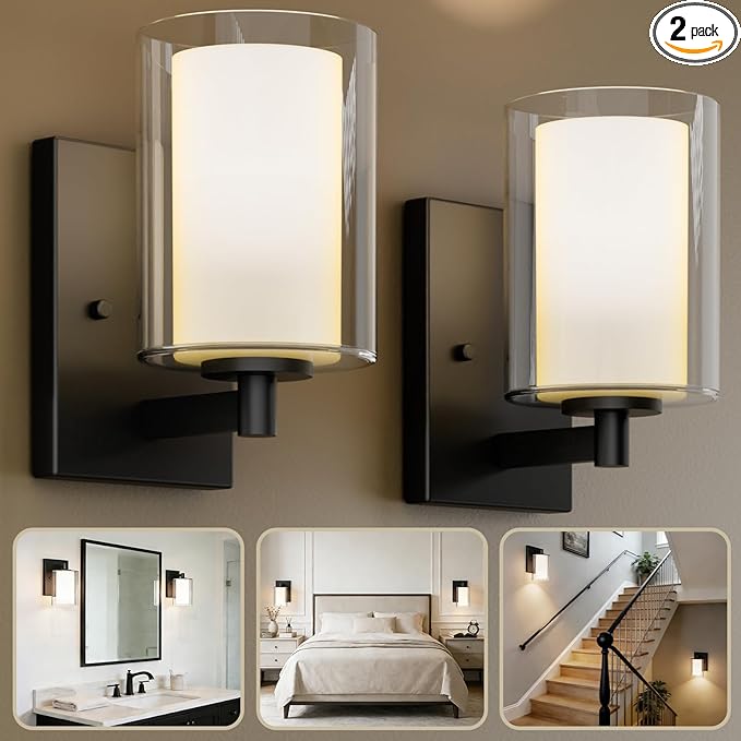 Kalium Wall Sconces Set of Two, Modern Vanity Lights by Kalium