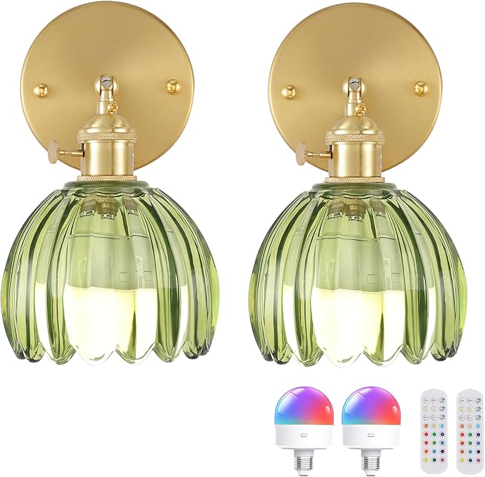 Shenmoyl Vintage Battery Operated Wall Sconce by Shenmoyl