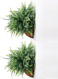 Faux Boston Fern with Hanging Basket – 18in Fake Hanging Fern, Lifelike by QIANYUN