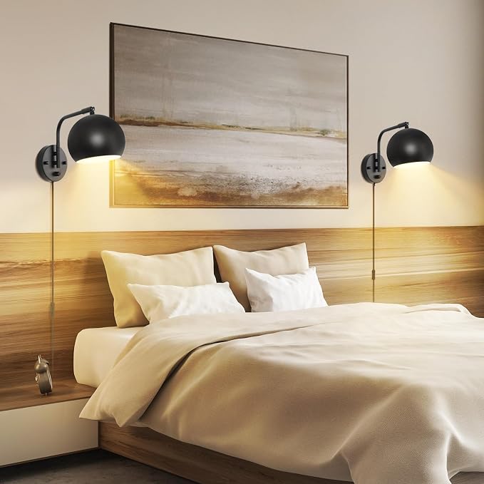 VATONI Wall Sconce with Remote Control, Dimmable Plug in Wall Sconces and - Image 7