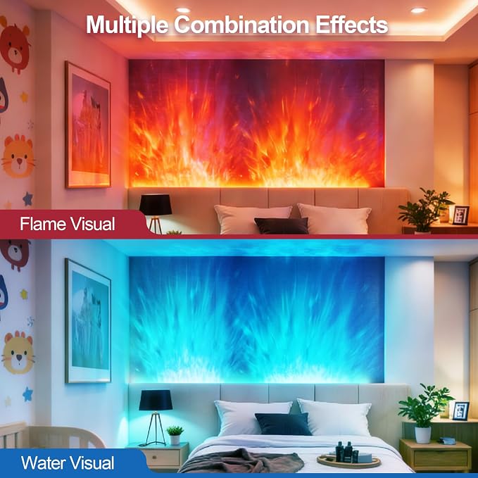 Wave Wall Light, 30W Smart RGBW Water Ripple Projector - Image 2