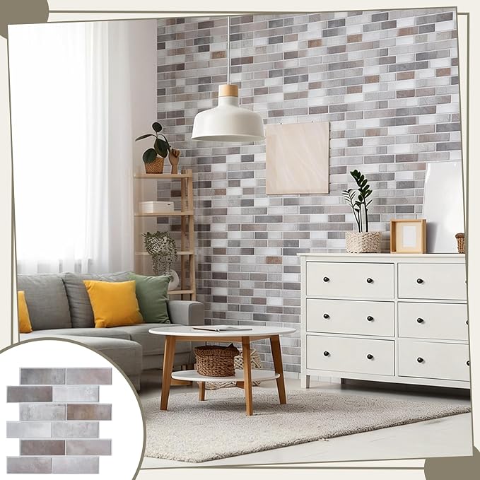 12PCS 3D Wall Panels Peel and Stick Foam Faux Brick Wall Panels, Self-Adhesive - Image 4