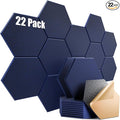 22 Pack Self-Adhesive Acoustic Panels 12" X 10" X 0.4" by Dailycooper