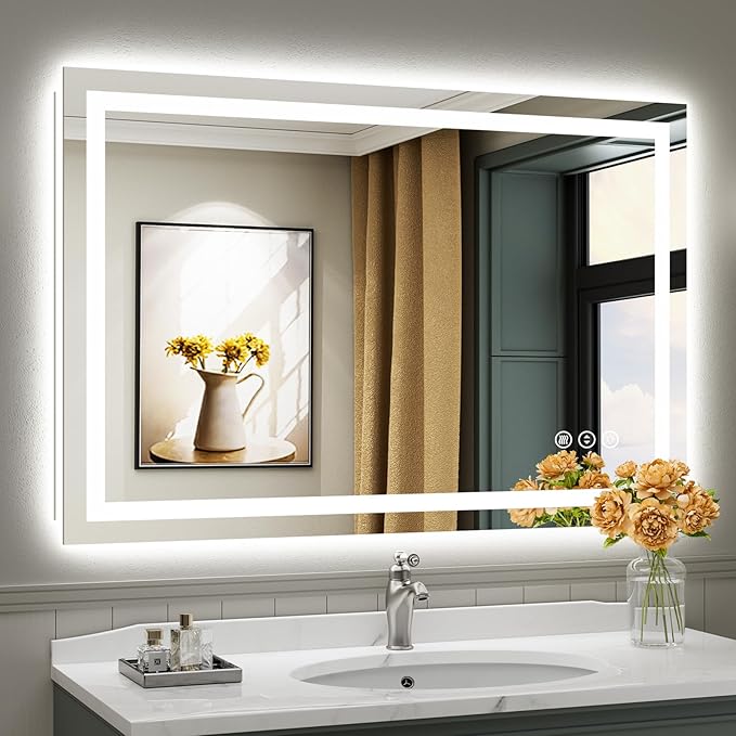 Briivue 48x32 Inch LED Bathroom Mirror by Briivuemodernmirrors