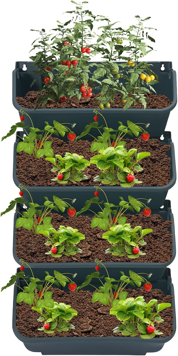16 Pack Vertical Garden Planter, 13 inch Wall Mounted Planter - Image 4
