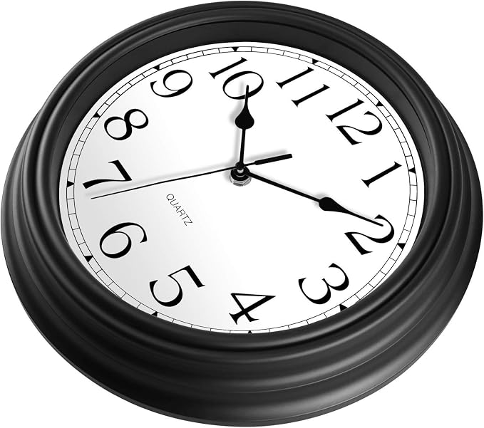 Foxtop Silent Non-Ticking Round Classic Clock Retro Quartz Decorative Battery - Image 4
