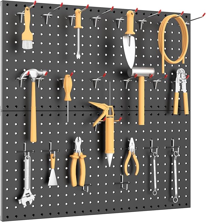 WALMANN Metal Pegboard Panels for Wall Garage Tools Storage Pegboard for Garage - Image 2