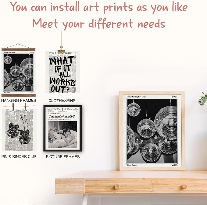 NaZaUK Retro Black And White Newspaper Poster What If It All Works Out Canvas - Image 4