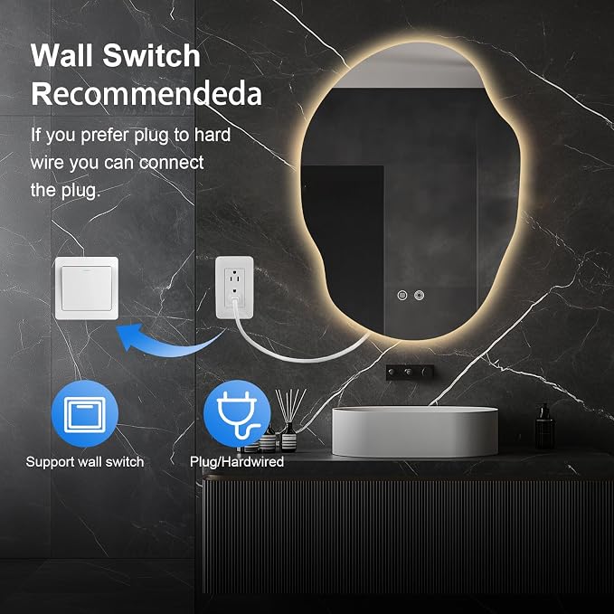Irregular LED Bathroom Mirror - Image 5