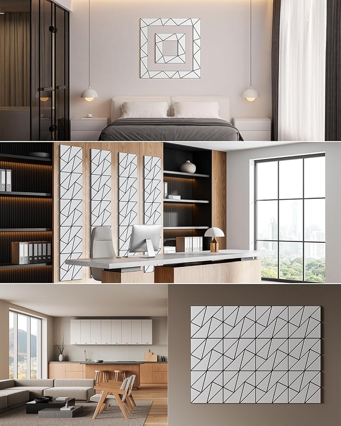 18-Pack Felt Acoustic Panels, Peel & Stick Sound Proof Foam Panels - Image 6