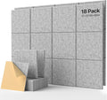 18 Pack Soundproof Wall Panels Self-Adhesive, Square Sound Proof Foam Panels by Soundsbay