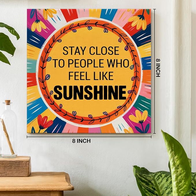 Inspirational Sunshine Wall Art Decor, Motivational Canvas Painting Pictures - Image 2