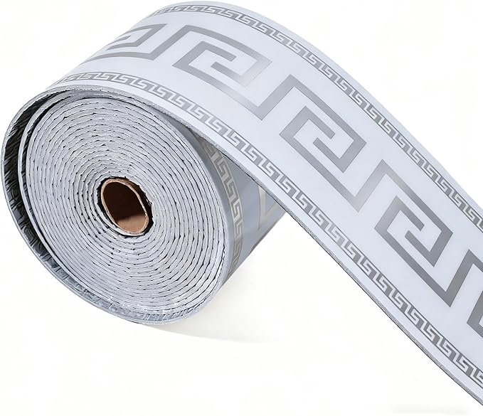 Peel and Stick Wallpaper Borders, Waterproof Self-Adhesive PVC Foam Wall Base by PGVALXOR
