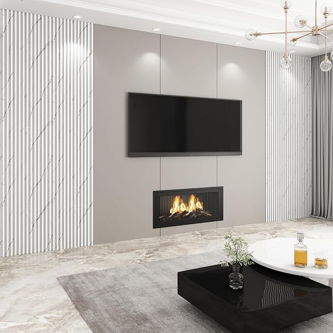 8-Pack WPC Wall Panels 118’’ x 6.1’’ 3D Slat Wall Panel Acoustic Wall Paneling - Image 5