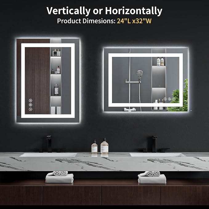 24"x32" LED Bathroom Mirror - Image 9