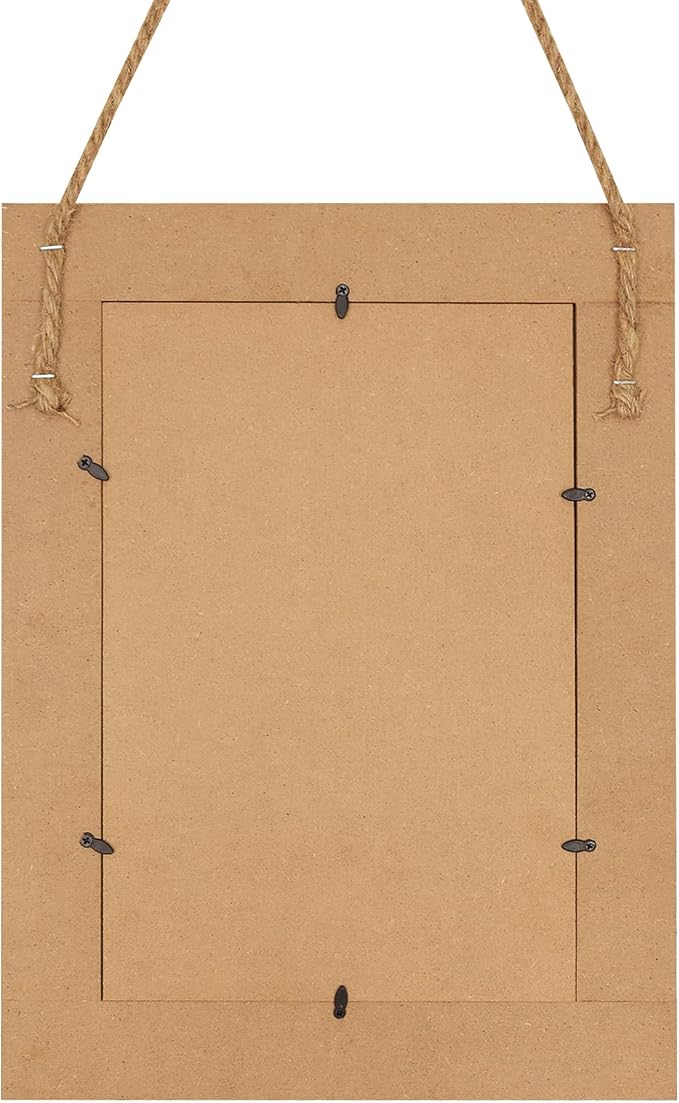 Rectangle Wall Mirror for Bathroom, Distressed White Wood Decor - Image 7