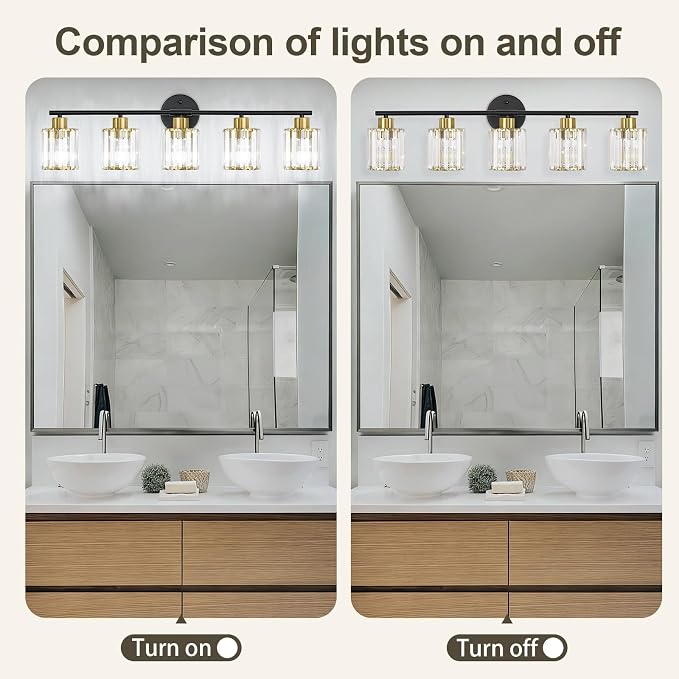 Crystal Bathroom Light Fixtures, Bathroom Lighting Fixtures Over Mirror - Image 7
