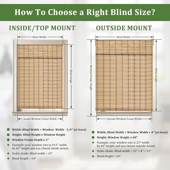 SEEYE Cordless Bamboo Blinds - Image 6