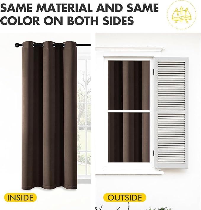 MIULEE Blackout Curtains for Bedroom Living Room 2 Panels, Thermal Insulated - Image 7