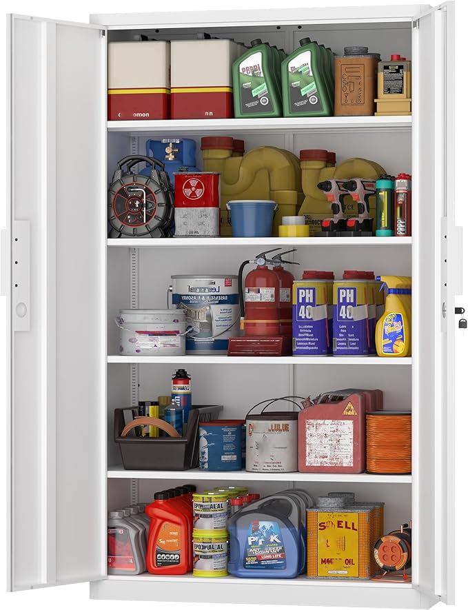 GREATMEET Metal Garage Storage Cabinets, Utility Cabinet by GREATMEET