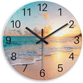 Round Blue Glass Office Wall Clock Decorative 24 Inch Beach Extra Large Wall by Constantplanet%E6%97%97%E8%88%B0%E5%BA%97