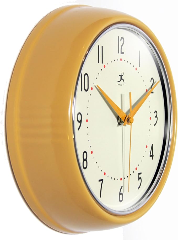 Infinity Instruments LTD. Retro 12 inch Silent Sweep Non-Ticking Mid Century - Image 2
