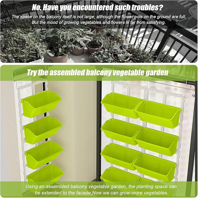 Kaibrite 8 Pockets Vertical Garden Wall Planter Raised Beds Hanging Planter - Image 3