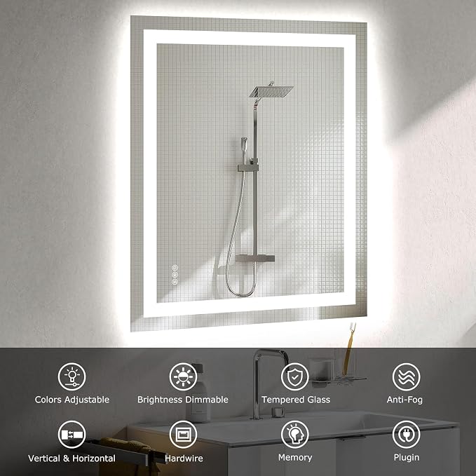 Hivone 30X36 LED Bathroom Mirror - Image 4