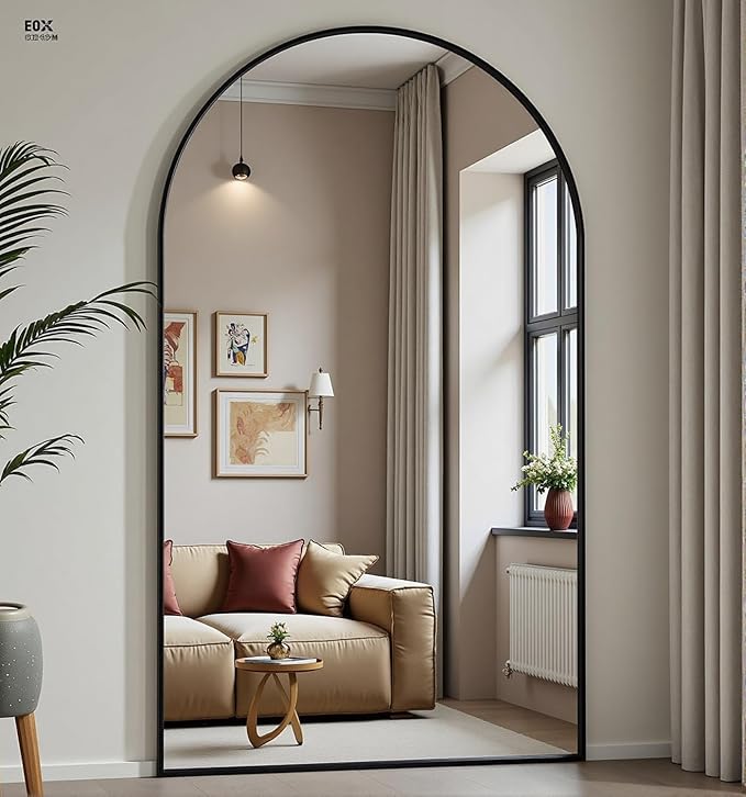 Dewfig Arched Full Length Mirror, Oversized Full Body Mirrors by YourSpacePerfectlyReflected