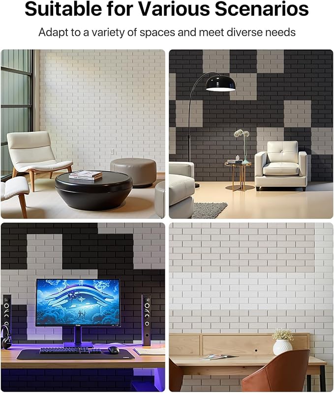 Soundsbay Acoustic Panels Self Adhesive, 12 Pack High Density Sound Proof Foam - Image 6
