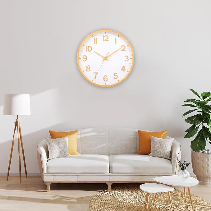 Wall Clocks Battery Operated 8 inch Modern Wall Clock, Silent Non Ticking Wall - Image 6