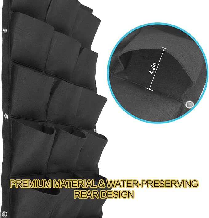 ZOENHOU 2 Pack Total 36 Roomy Pockets Vertical Garden Planter, Wall-Hanging - Image 3