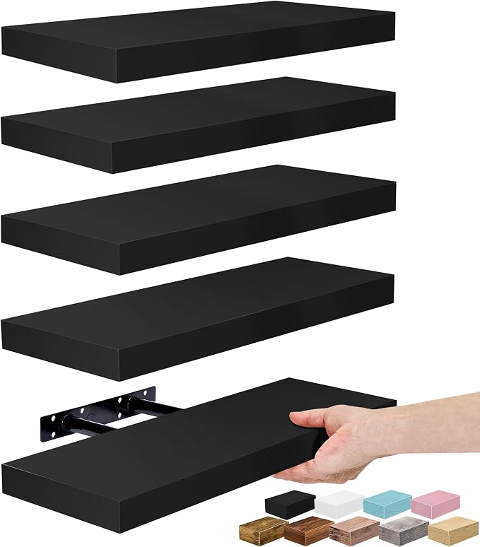 Sorbus Floating Shelves for Wall – 16 Inch Floating Shelf for Kitchen, Living by Sorbus