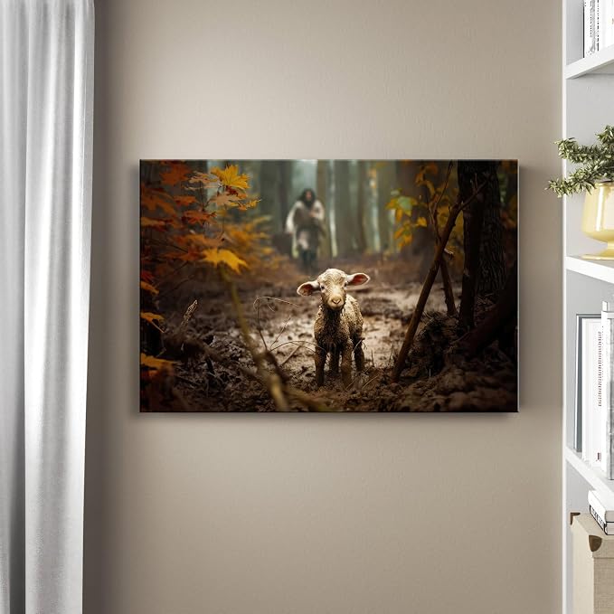 Ploceiny large artwork for wall Baptism wall art gifts for prayer room Jesus - Image 2