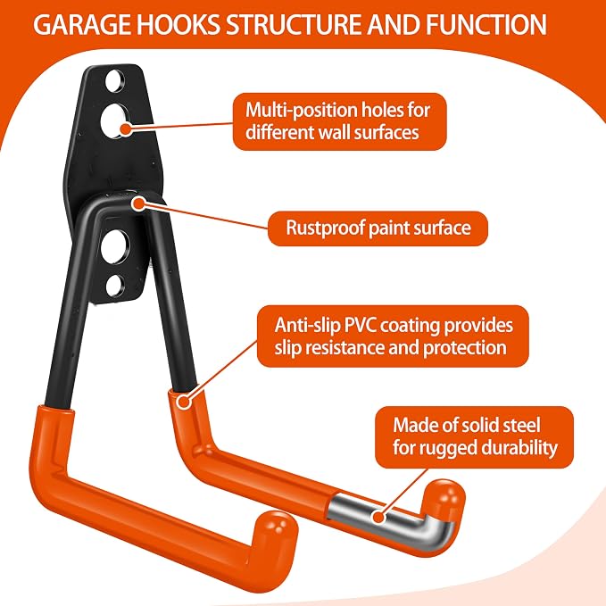 28 Pack Garage Hooks Heavy Duty - Image 3