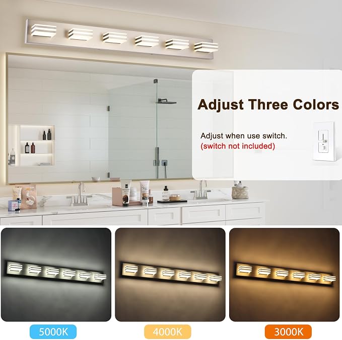 LED Wall Brushed Nickel Vanity Lights - Image 6