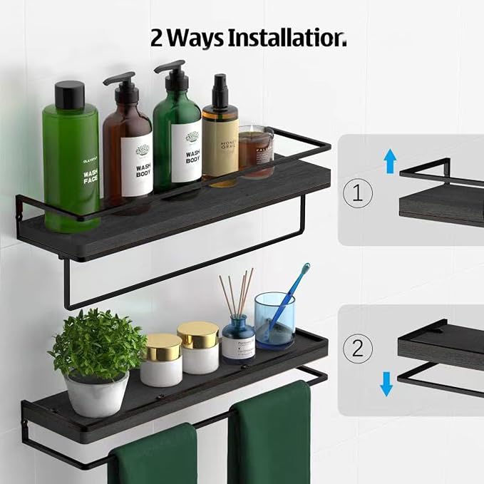 Meangood Floating Shelves Wall Mounted Set of 2, Wall Shelf - Image 5