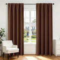 CUCRAF Brown Blackout Curtains 108 inch Length 2 Panels Set, Rod Pocket Room by CUCRAF