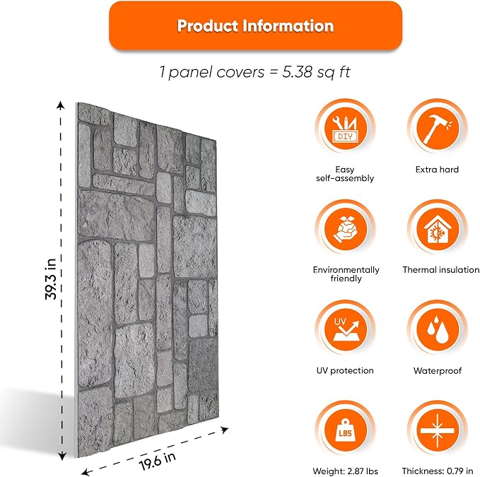 IZODEKOR 3D Brick Effect Wall Panels - Image 3