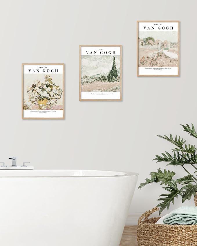 HesenDot Unframed Vintage Van Gogh Exhibition Posters Set of 3, French Country - Image 3