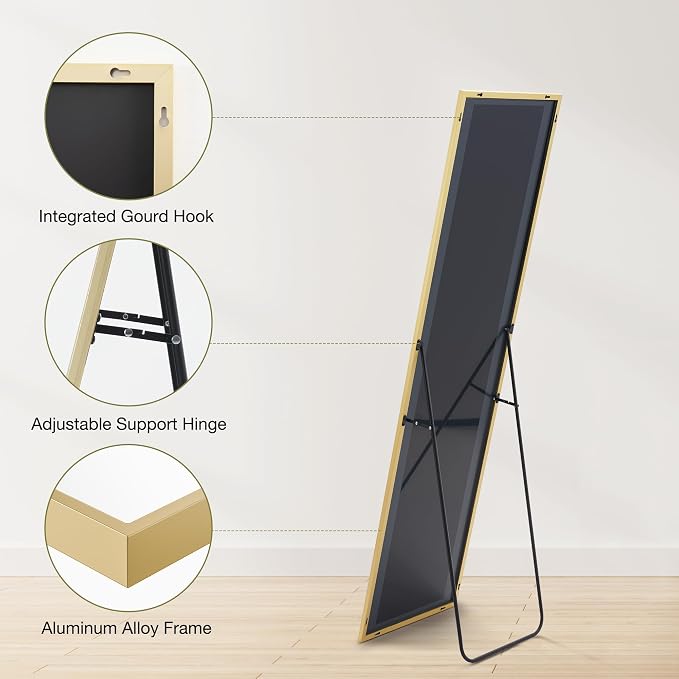 Sweetcrispy 59"x16" Full Length Mirror, Leaning or Standing Full Body Mirror - Image 7