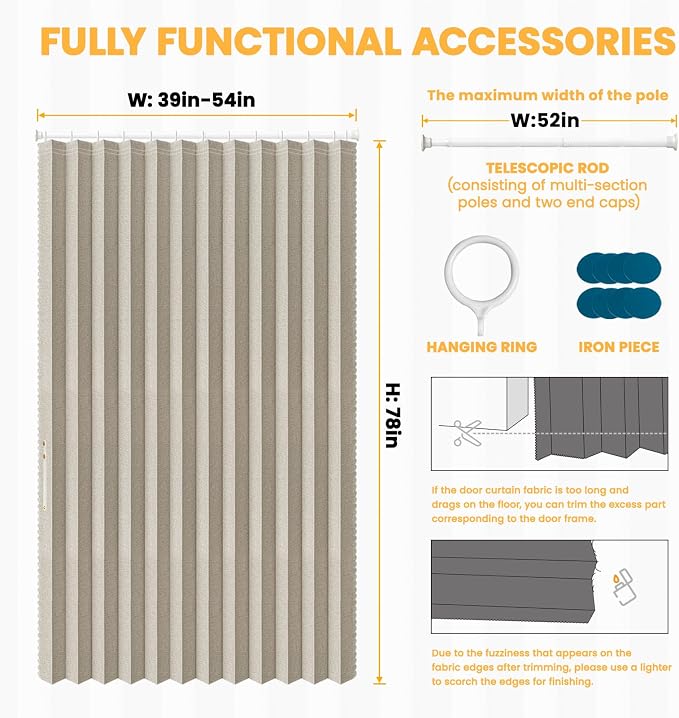 AJAZZ Blackout Door Curtain - Image 3