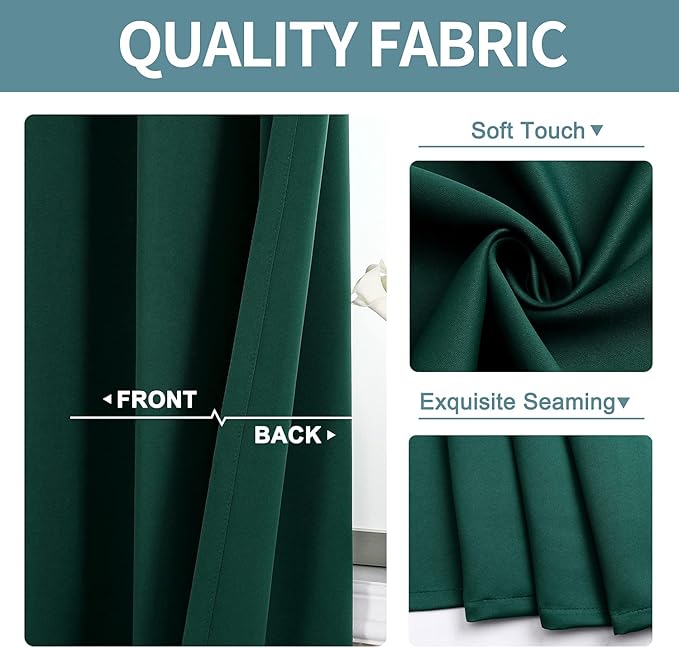 ChrisDowa Blackout Curtains 90 Inches Long 2 Panels Set - Image 3