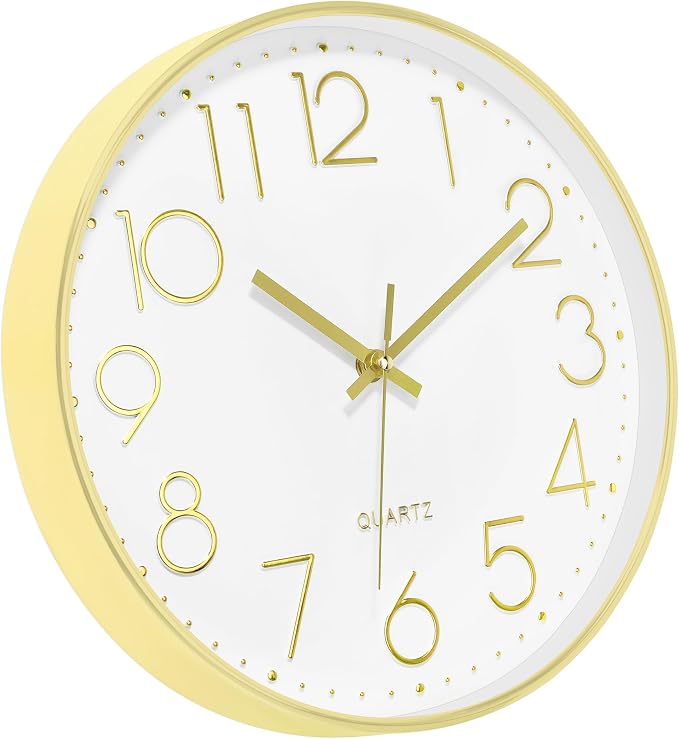 Foxtop 14 Inch Large Wall Clock Silent Non-Ticking Battery Operated Round - Image 6