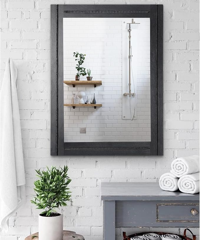 AAZZKANG Wood Framed Mirror Rectangular Mirrors - Image 4