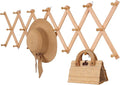 SCUNDA Wall Rack with 20 Hooks, Wooden Wall Expandable Coat Rack by SCUNDAHOME